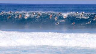 Surfing Epic Crowded Pipeline [1/20/24] North Shore Oahu Hawaii [4K]