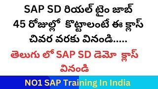 రియల్ టైం SAP SD జాబ్ కొట్టాలంటే-SAP SD In Telugu-SAP SD Course in Telugu-SAP SD online Training