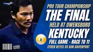 ⭐ Efren Reyes Full Game Final Pro Tour Championship Race to 11 at Owensboro, Kentucky #efrenreyes