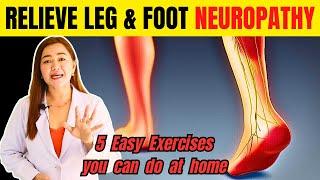 Effective Home Exercises For Leg & Foot NEUROPATHY Especially For Adults & Seniors | Doc Cherry