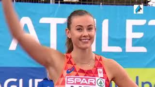 Nadine Visser winning 100 m hurdles 2019 European Athletics Team Championships in Sandnes Norway