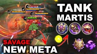 SAVAGE! TANK MARTIS THE NEW META | MLBB