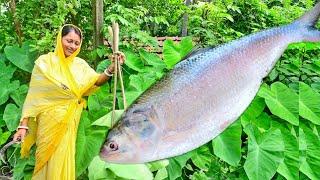 2kg ওজনের ইলিশ মাছ কেটে সরষে ইলিশ আর ভাপা রান্না করলাম সাথে ইলিশ মাছের মাথা দিয়ে কচুশাক||hilsha fish