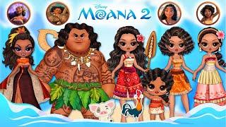 Disney Princess, Wednesday & Peach in MOANA 2 | Best DIY Fashion Paper Dolls