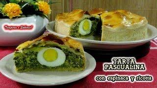 TARTA PASCUALINA con espinacas y ricotta, fácil y deliciosa