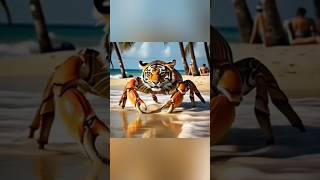 Tiger's Unusual Crab-Like Walk on the Beach – Must See