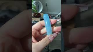 AAAAAA Grade Clear Blue sky cloud Surround Natural Aquamarine Bangle Gemstone   56.8mm BA8354