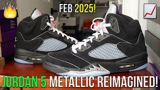 FEBRUARY 2025! JORDAN 5 BLACK METALLIC REIMAGINED EARLY IN HAND REVIEW/UNBOXING! (DON'T MISS THESE)