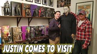 JUSTIN FROM JUSTIN'S COLLECTION COMES TO VISIT AND CHECKS OUT MY HOT TOYS COLLECTION.