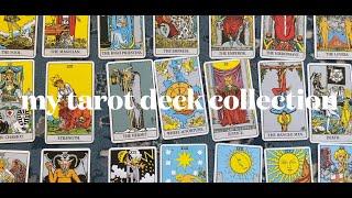 my tarot and oracle deck collection; also... bonus tarot drawing prompt