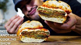 how to BUILD A PERFECT EGGPLANT PARM sandwich