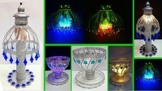 3 Economical Lamp/Lampshade made With recycled Plastic Bottle|Best out of waste room decoration idea