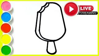 ice drawing wasy II How to draw ice II LIVE BY Arya Drawing Art