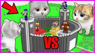 YARAMAZ KEDİLER VS GÜVENLİ KALE! - Minecraft