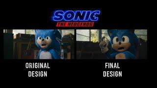 THE SONIC MOVIE TRAILER - Original Design vs Final Side-by-Side Comparison!