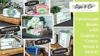 Farmhouse Books from Crates, Coasters, Blocks & MORE  ||  Lisa & Company