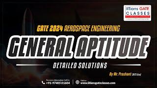 GATE 2024 Aerospace Engineering Paper | General Aptitude Solution | GATE 2024 AE Question Paper Key