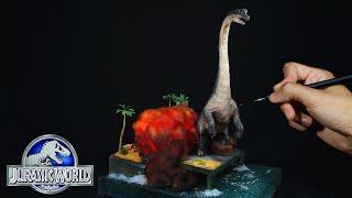 How To Make a Brachiosaurus Jurassic World Diorama / Polymer Clay / Epoxy resin