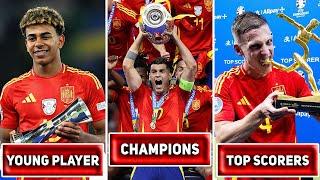 UEFA EURO 2024 AWARDS WINNERS LIST FT. RODRI, LAMINE YAMAL | TOP SCORER | BEST PLAYER, YOUNG PLAYER