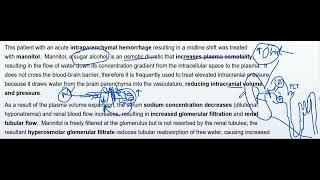 Mechanism of action of mannitol| osmotic diuretic | usmle step 1 |plab