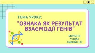 Ознака як  результат взаємодії генів