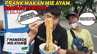 PRANK ABANG2 MIE AYAM GEROBAK ‼️GAK BERHENTI MAKAN AMPE 7 MANGKOK SAMPE EMOSI ABANGNYA COK ‼️