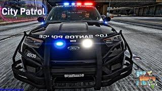 Playing GTA 5 As A POLICE OFFICER City Patrol| GTA 5 Lspdfr Mod|