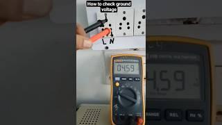 how to check earthing(ground)voltage with fluke multimeter#shortstech #technology #shorts