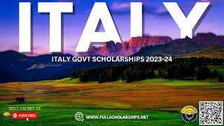 Italy Government Scholarships for International Students 2023-24 without IELTS | Study Free in Italy