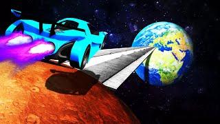 Jumping WORLD'S FASTEST CAR With MARS RAMP (GTA 5)