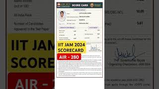 IITJAM 2024 SCORECARD | IITJAM 2024 RESULT | IIT JAM  2024 MATHEMATICS RESULT #shorts #ytshorts