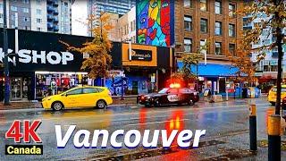 【4K UHD】Granville St Walking Tour, Downtown Vancouver Canada Nov 2021