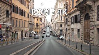 Rome 4K - Morning Drive - Driving Downtown