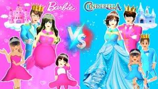 Barbie Hamil Vs Cinderella Hamil Tertukar! Yuta Mio Celine  Pangeran Panik! Sakura School Simulator