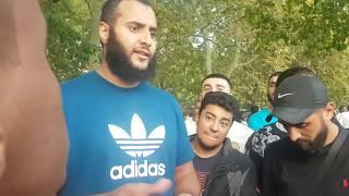 mo deen speaks to br Muhammad hijab after fight in park |  | speakers corner