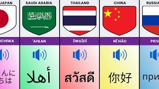 "Hello" From Different Countries With Voice