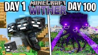 I Survived 100 Days as a WITHER in Minecraft