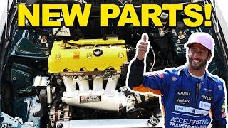 CRUSTINA GETS NEW PARTS! - S2 Ultra Street Intake Manifold & Works Bell Quick-Tilt Hub INSTALL!