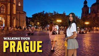 Late Evening in Prague 4K Czech Republic Night Walking Tour 2024