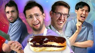 Try Guys Ruin Chocolate Eclairs w/ Pro Chefs • Phoning It In