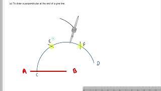 To draw a perpendicular at the end of a give line