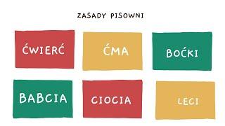 Zmiękczenia Ć Ci - ORTOGRAFIA, PISOWNIA WYRAZÓW.