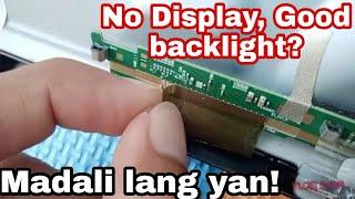 how to fix no display good backlight 43" philips ledtv