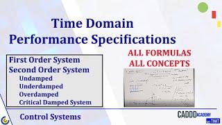 Time Domain Performance Specification | Time Domain Analysis | Control System | CADDD Academy