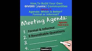 Your 9 Roundtable Questions & How To Use Them. GIVERS Junto Ep 19