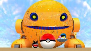 MS PACMAN VS PACMAN ROBOT VS MONSTER PAC MAN || POKEMON RESCUE ADVENTURE WITH TALENTED TRAINERS