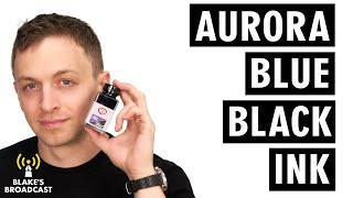 Aurora Blue Black Fountain Pen Ink Review 4K