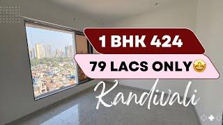 1 BHK 424 Carpet 79 Lacs Only | Kandivali West Charkop Sector 1 | Link Road 7798887887 Best Price