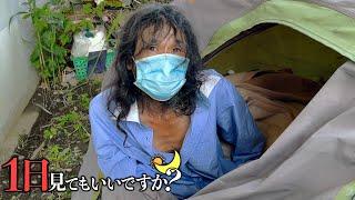 【1日見てもいいですか？】病気で働けない橋下のホームレスに1日密着してみた。"1日1食50円ラーメン生活"