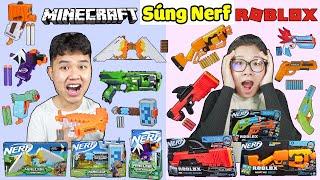 bqThanh Vlog Mua 10 Triệu Tiền Súng Nerf Minecraft Vs. Roblox Vs. Fortnite Siêu Vip ?